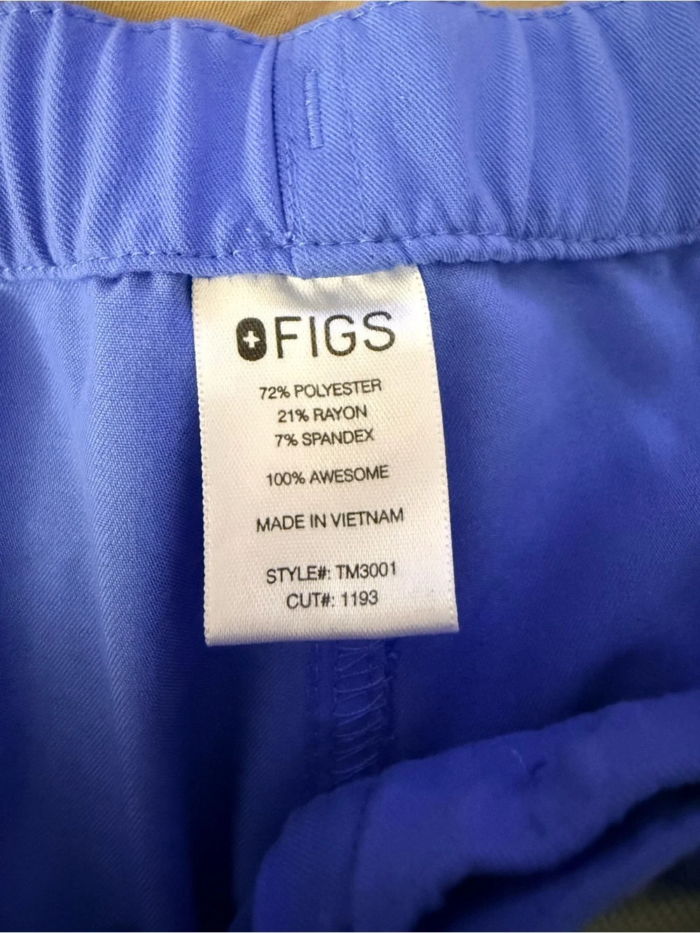 Figs Men's Cargo Pants in Ceil Blue - Drawstring Waist